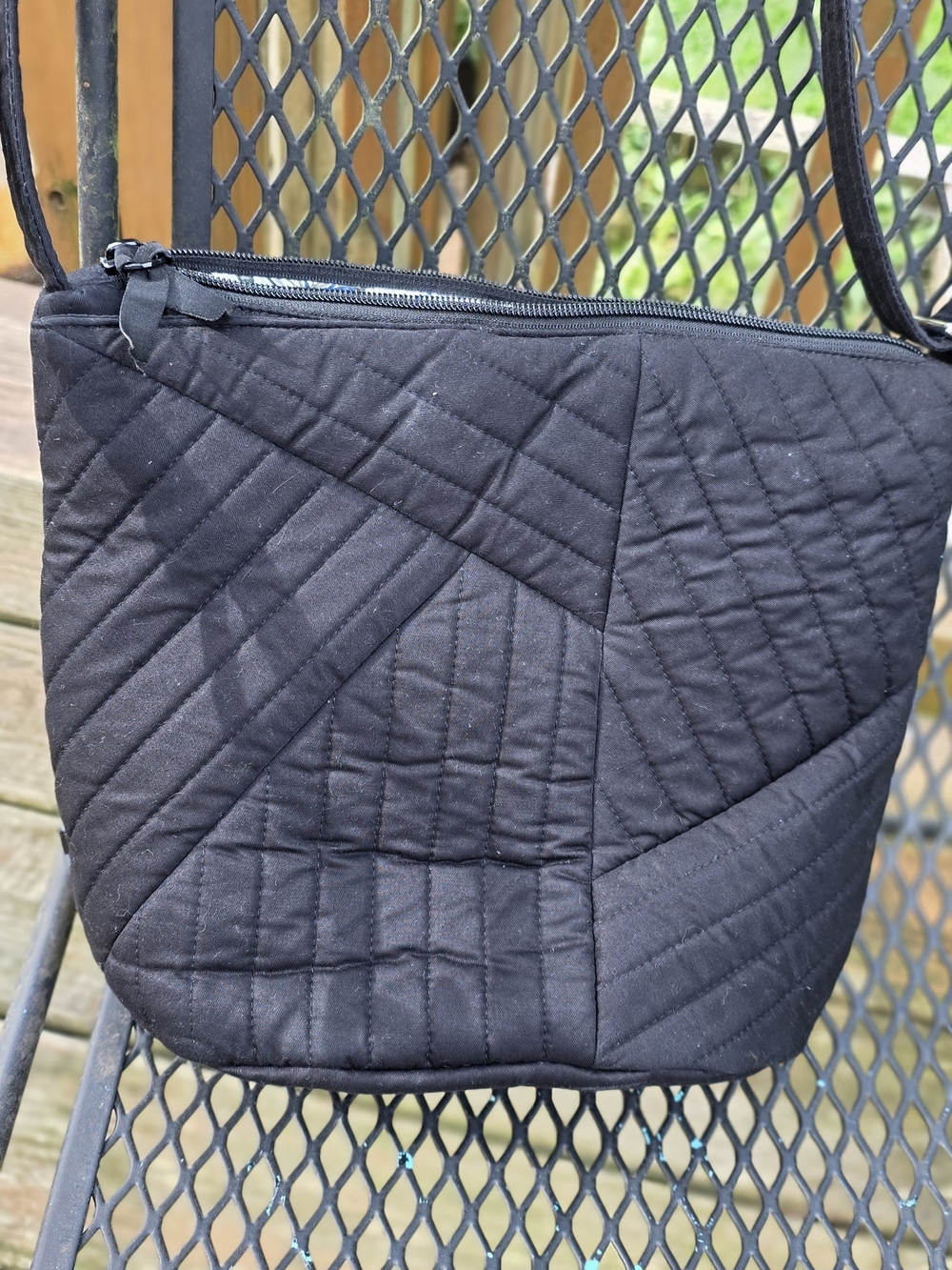 Vera Bradley Quilted  Black Shoulder Bag